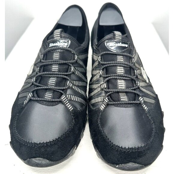 Skechers Womens Shoes Leather Dream Come True 21140 Slip On Sneakers Black 9 - Picture 2 of 12